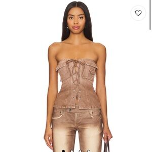 (NWOT) superdown Jasmin Tube Top in Brown